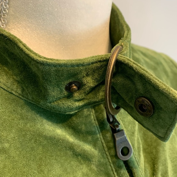 Aldo Sage Green Suede Moto Jacket Size Large - Picture 7 of 16